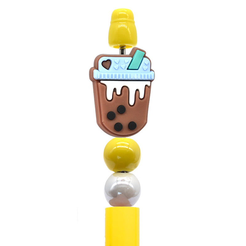 Wholesale Random 100pcs Coffee Creative Ballpoint Pen Bead