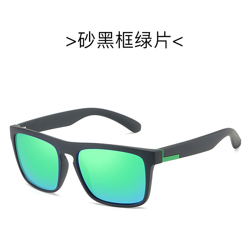Wholesale Men's polarized sunglasses colorful film sports sunglasses elastic paint PC frame