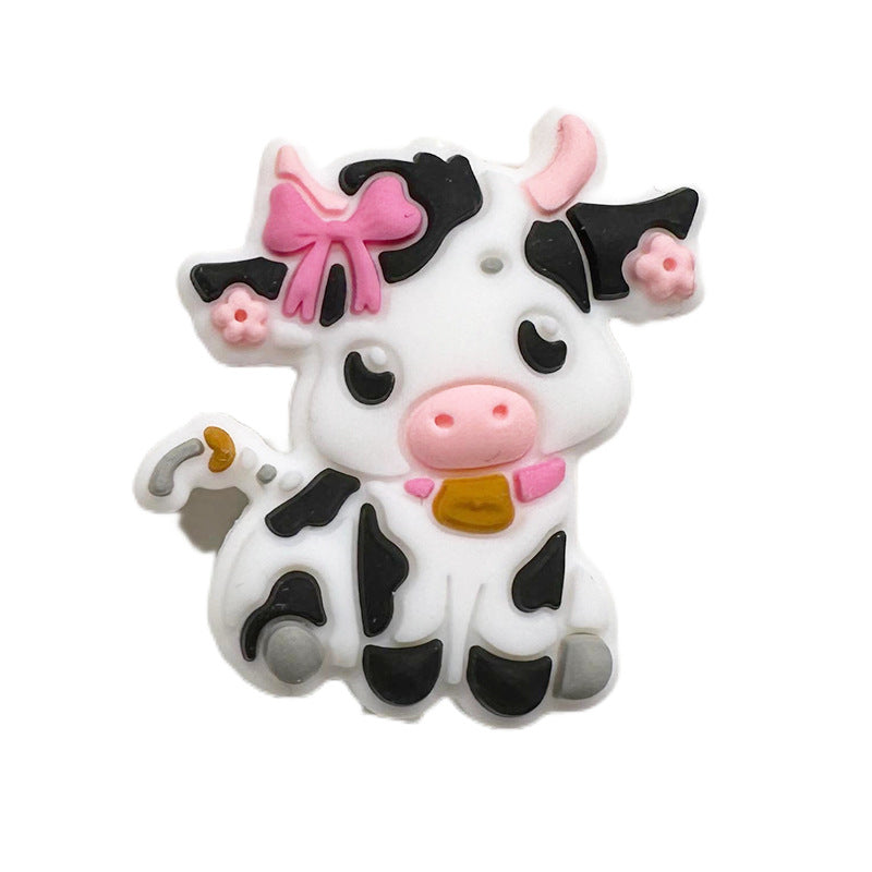 Wholesale 10PCS Cattle Series Cartoon Silicone Beads