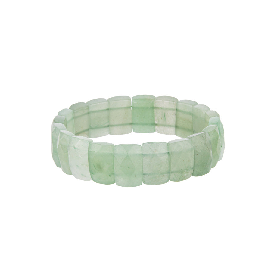 Wholesale Natural Stone Crystal Facet Semi-precious Stone Agate Bracelet