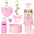 Wholesale Valentine's Day Love Hair Ball Pendant Silicone Cup Cover Bow Straw Plug Couple Heart-shaped Keychain