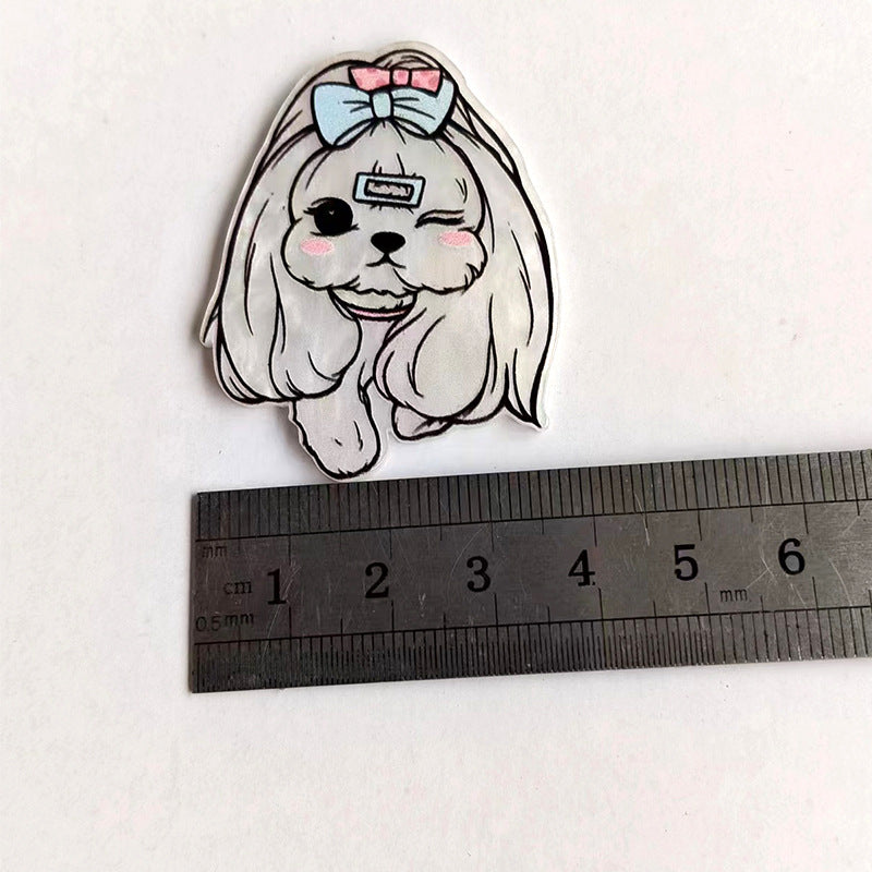 Wholesale 10pcs Cute cats and dogs Acrylic Flatback