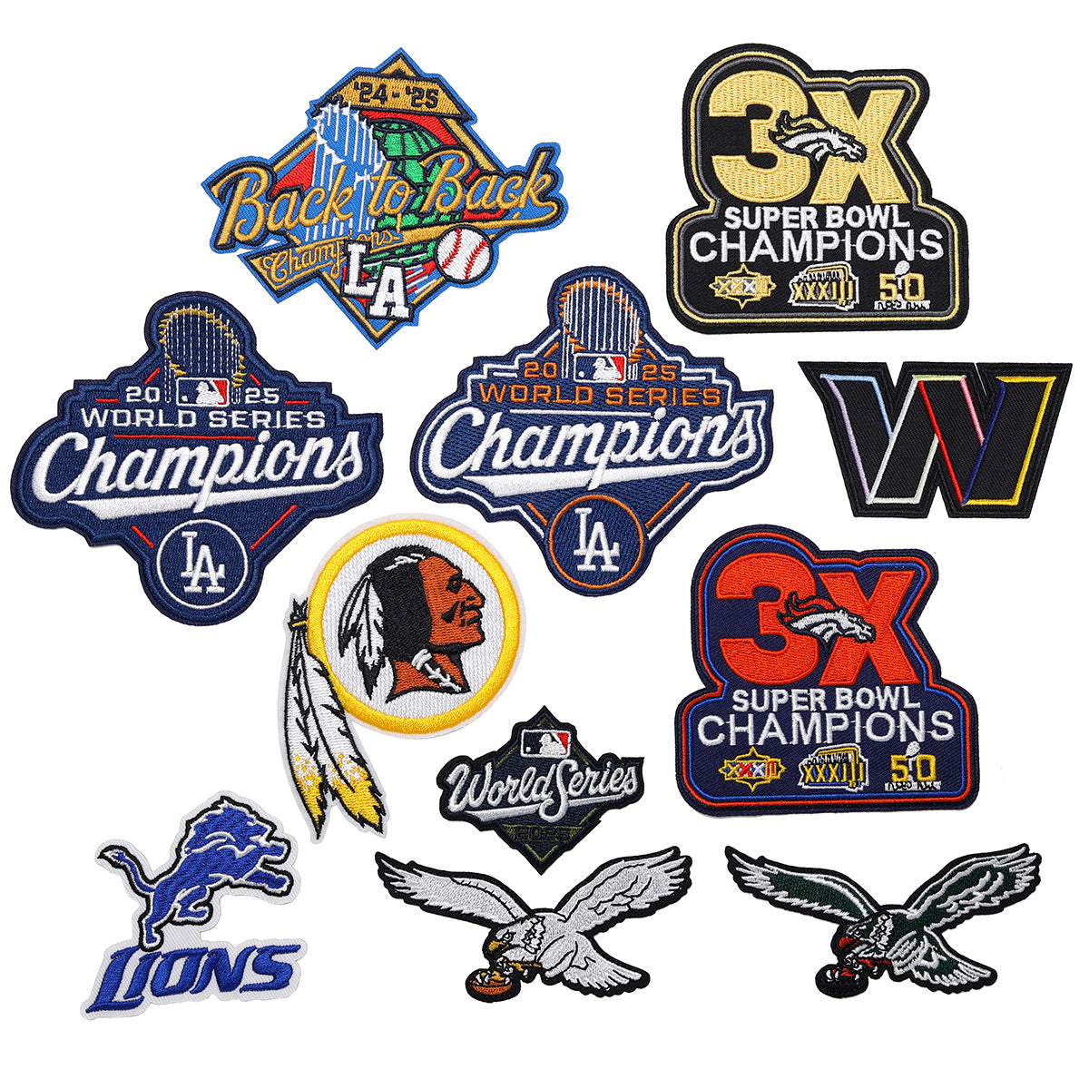 Wholesale Embroidered Eagle Team Badge Patch Set Twill Fabric 11 Styles Decorative DIY For Clothing Bags Hats Towels