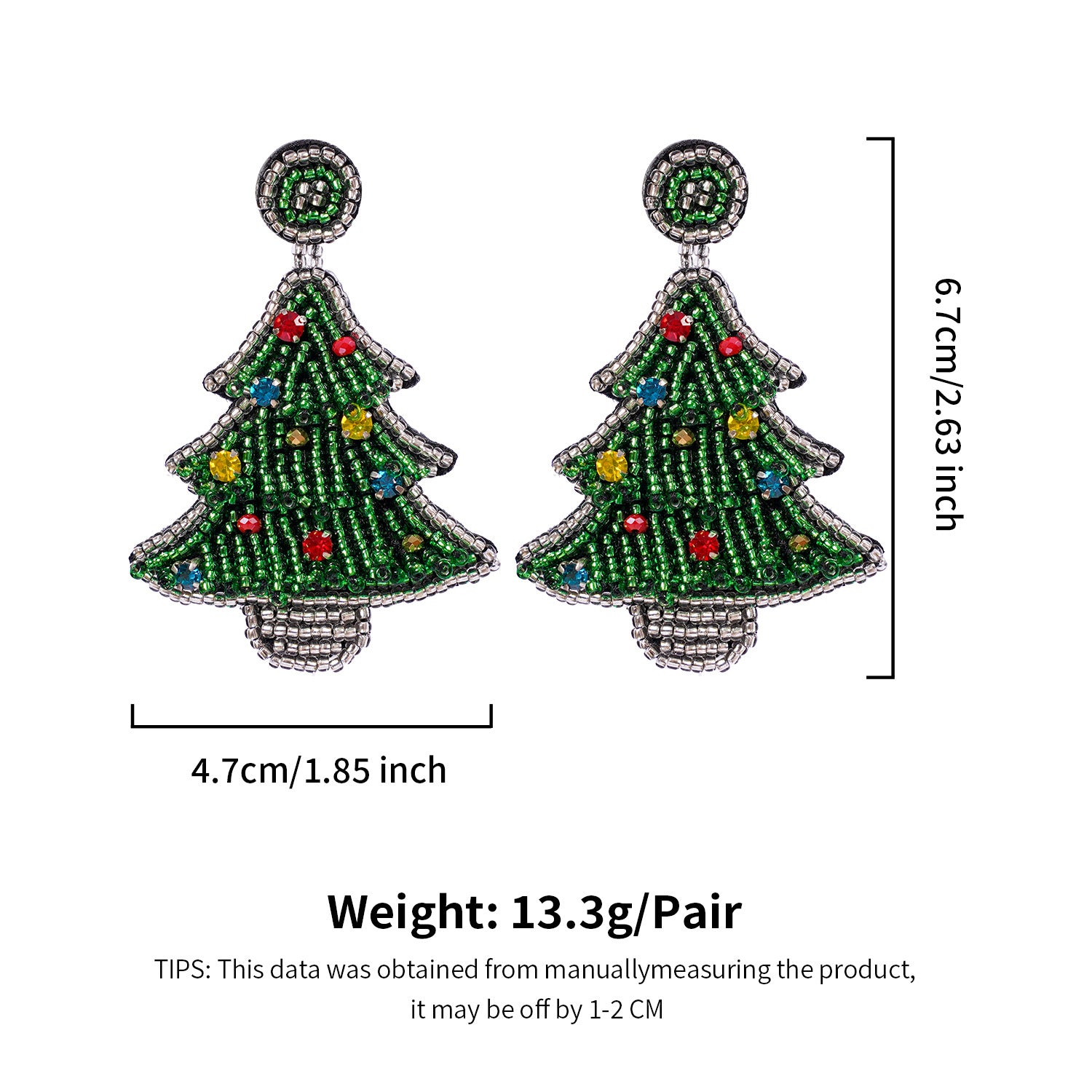 Wholesale Christmas Claus Cartoon Man Logistics Sumi Bead Earrings