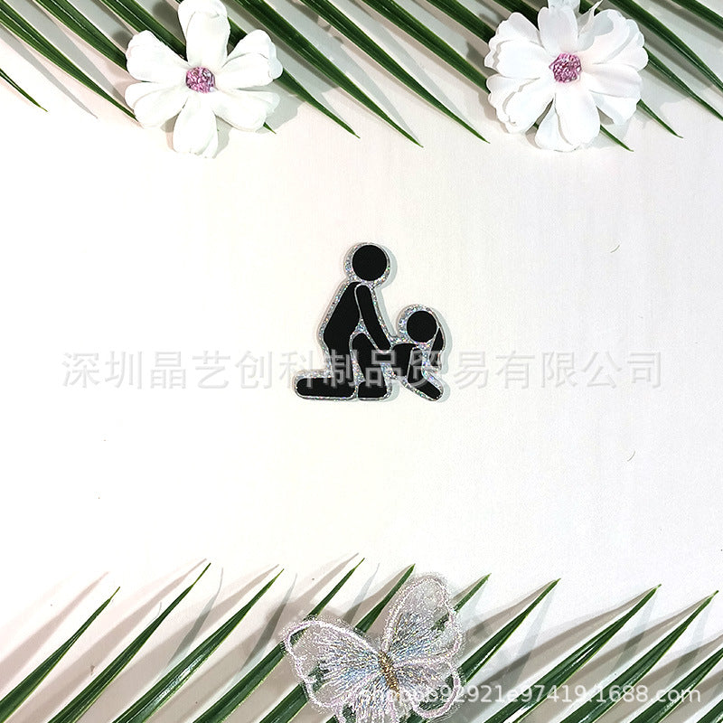 Wholesale 10pcs/pack of hidden sequin acrylic DIY accessories