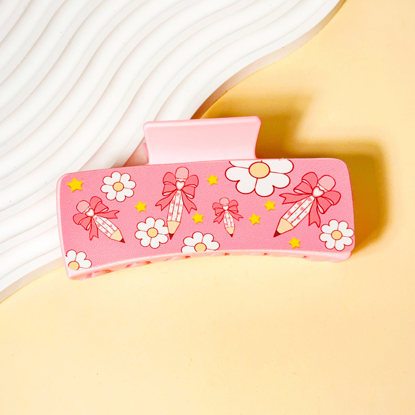 Wholesale Back to School Pencil and Book Print Leather Clip