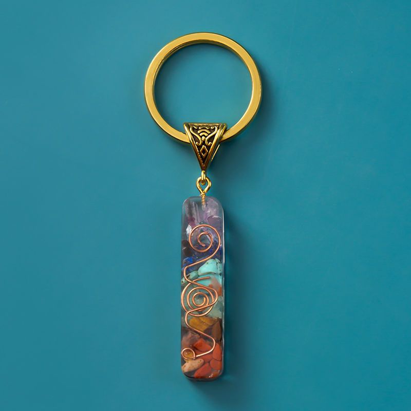 Wholesale Creative Colored Stone Keychains