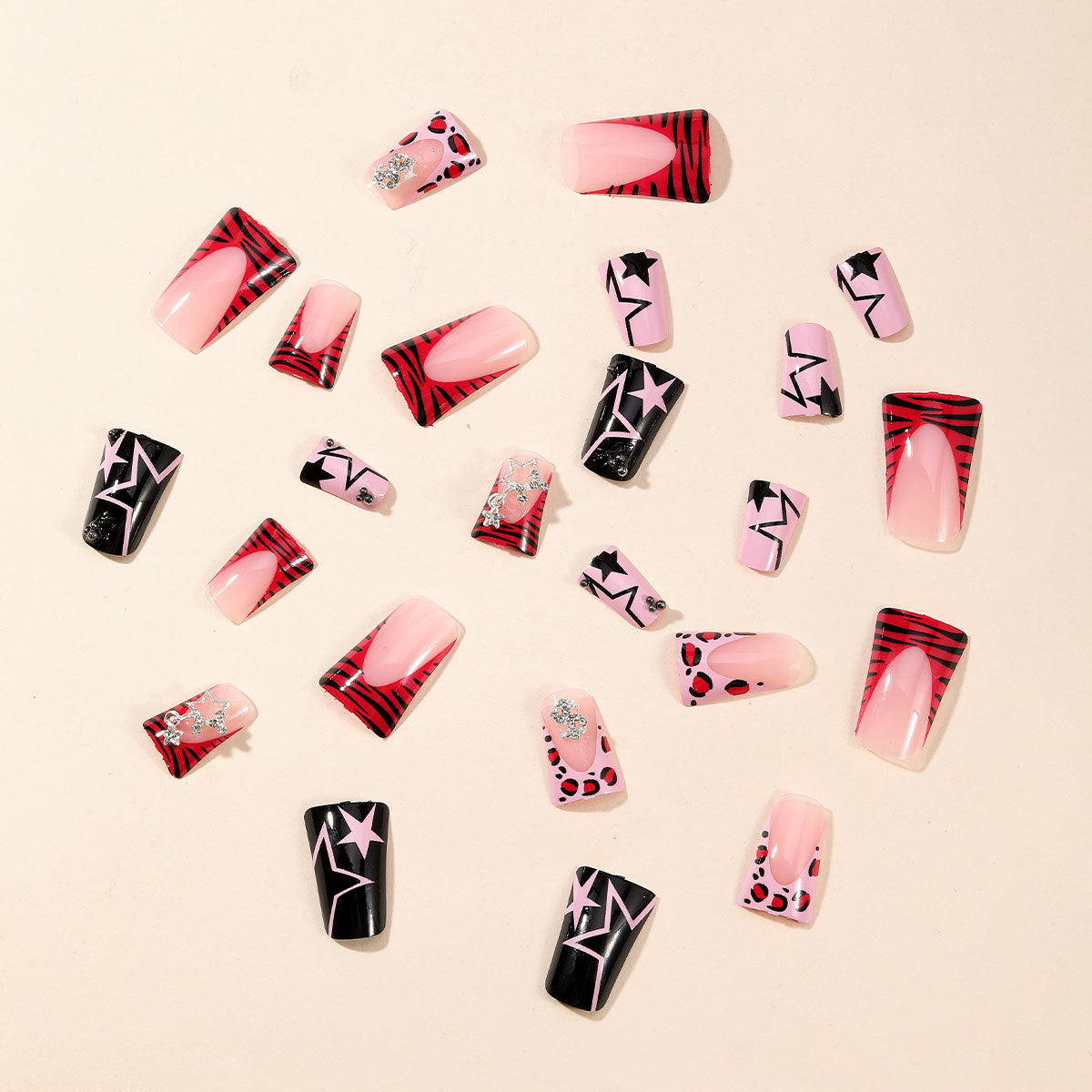 Wholesale Duckbill Leopard French Edge Pendant Star Steel Bead Wearable Armor