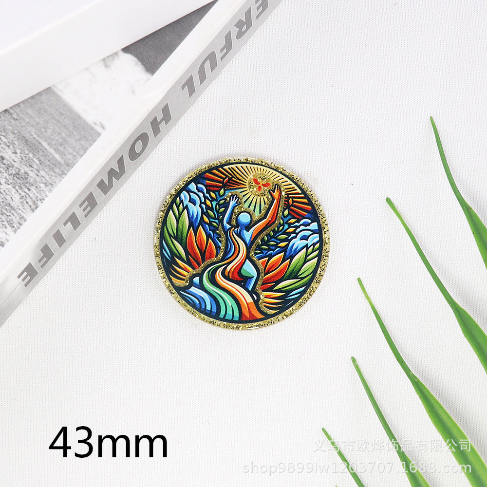 Wholesale 10pcs/pack pink cartoon rabbit peach heart letter Acrylic Flatback OLY Exclusive