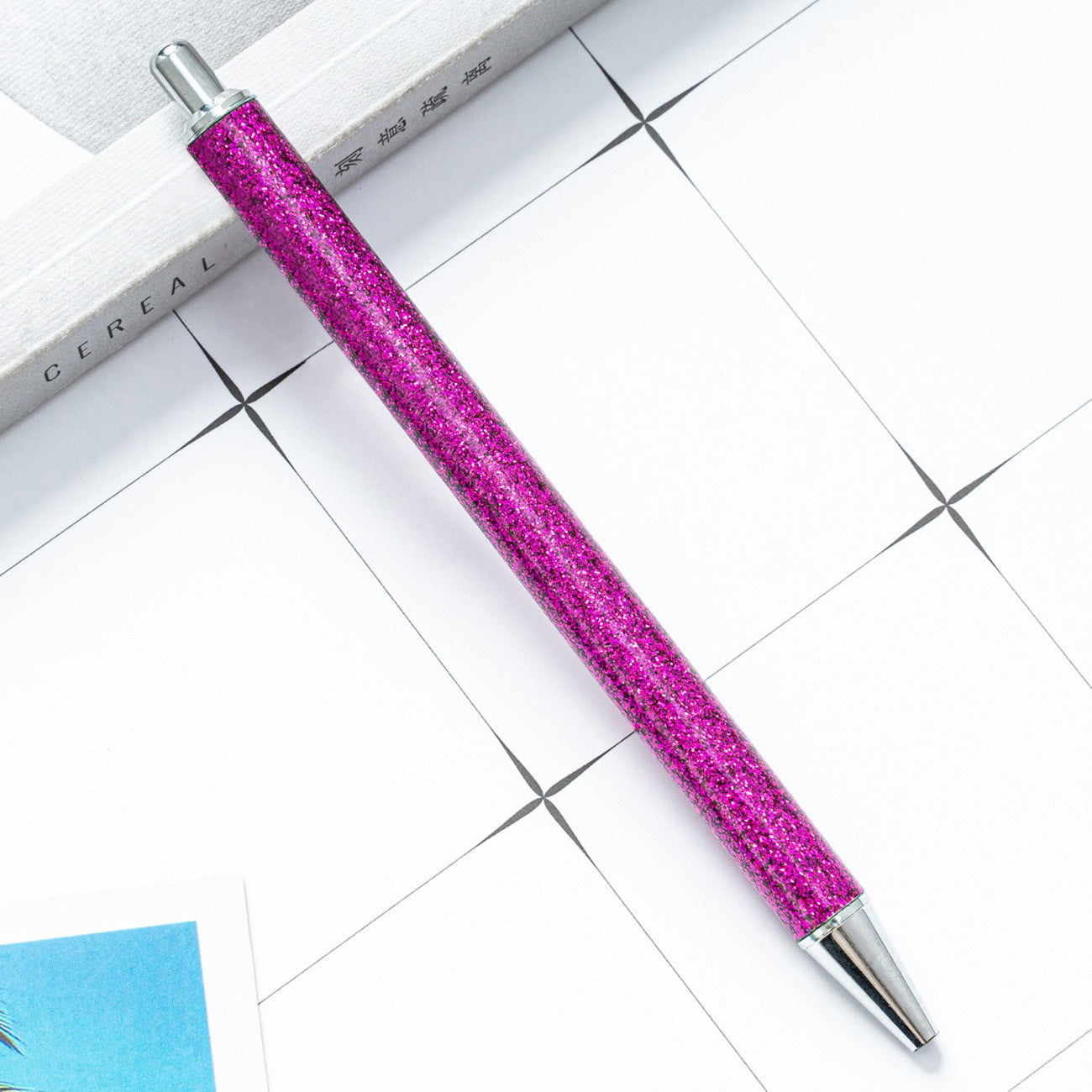 Wholesale Colorful creative foreskin glitter metal touch pen