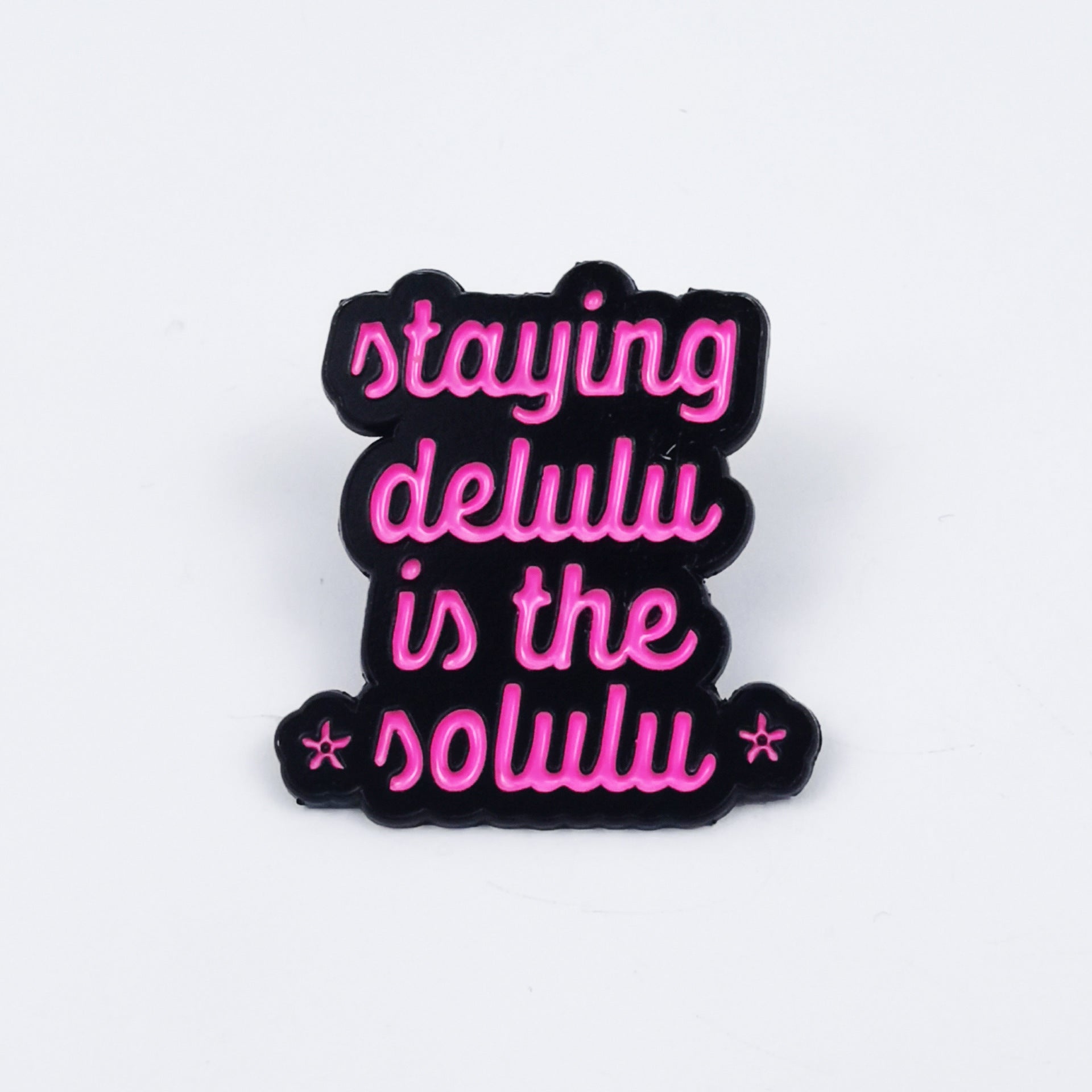 Wholesale Pink Series English Quotes Love Billboard Geometric Brooch