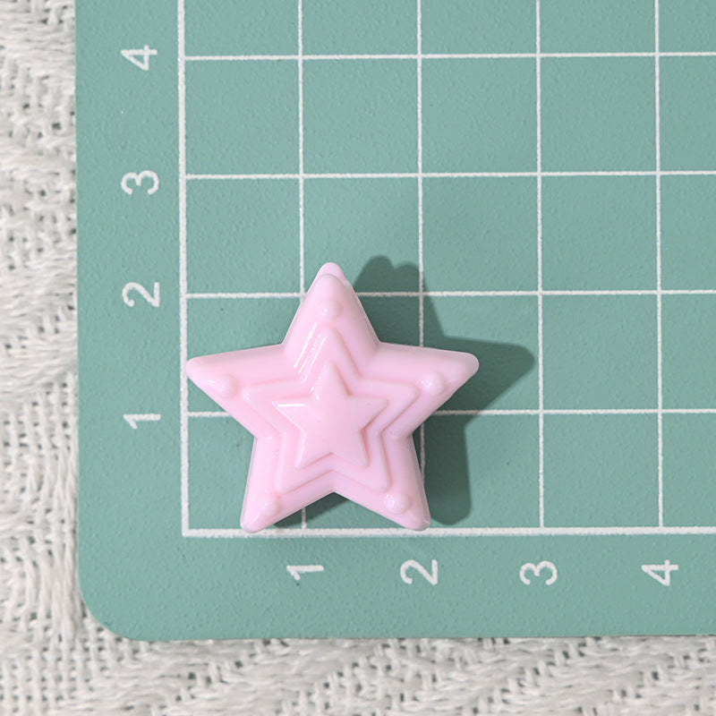 Wholesale 10pcs/pack Candy Color Five-Pointed Star DIY Mobile Acrylic Beads