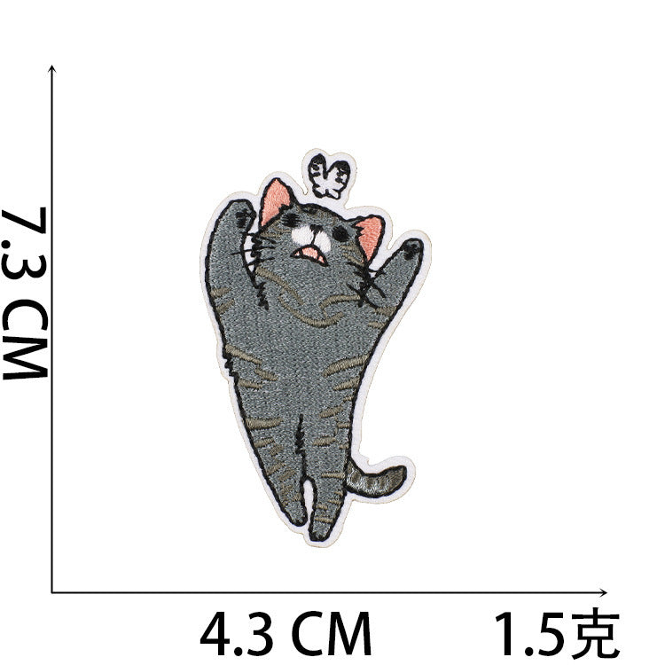 Wholesale Mixed Cartoon Cat And Astronaut Embroidered Patches Polyester Self Adhesive Clothing Decorative Accent For Everyday Boutique And Gift