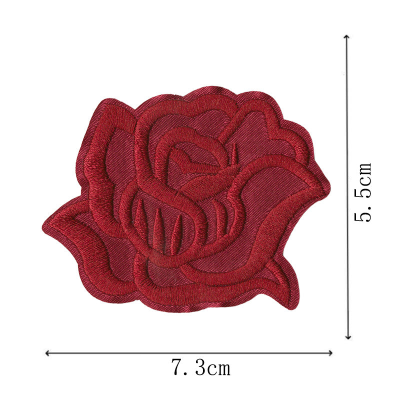 Wholesale Colorful Rose Embroidery DIY Patches