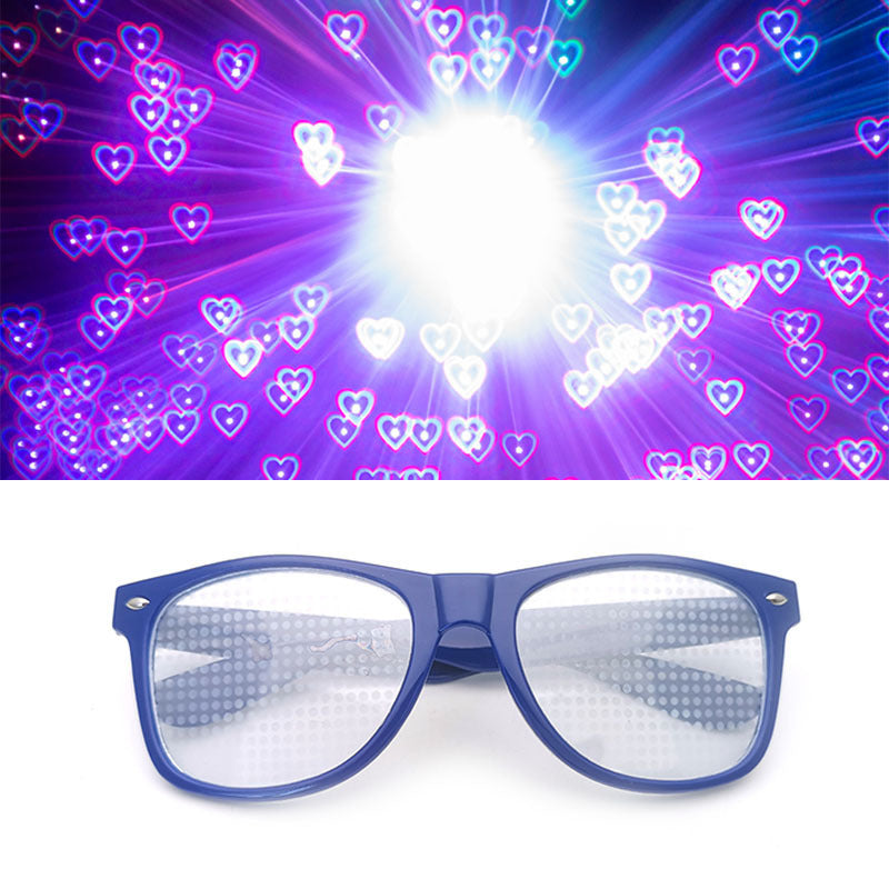 Wholesale Valentine's Day Gift Love Light Diffraction Special Effects Glasses Creative Fireworks Sunglasses
