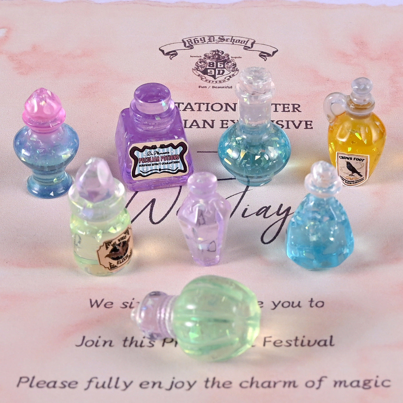 Wholesale Retro Magic Potion Bottle Miniature Resin Decor For Dollhouse 1 12 Scale Chic DIY Accessory Party Favor