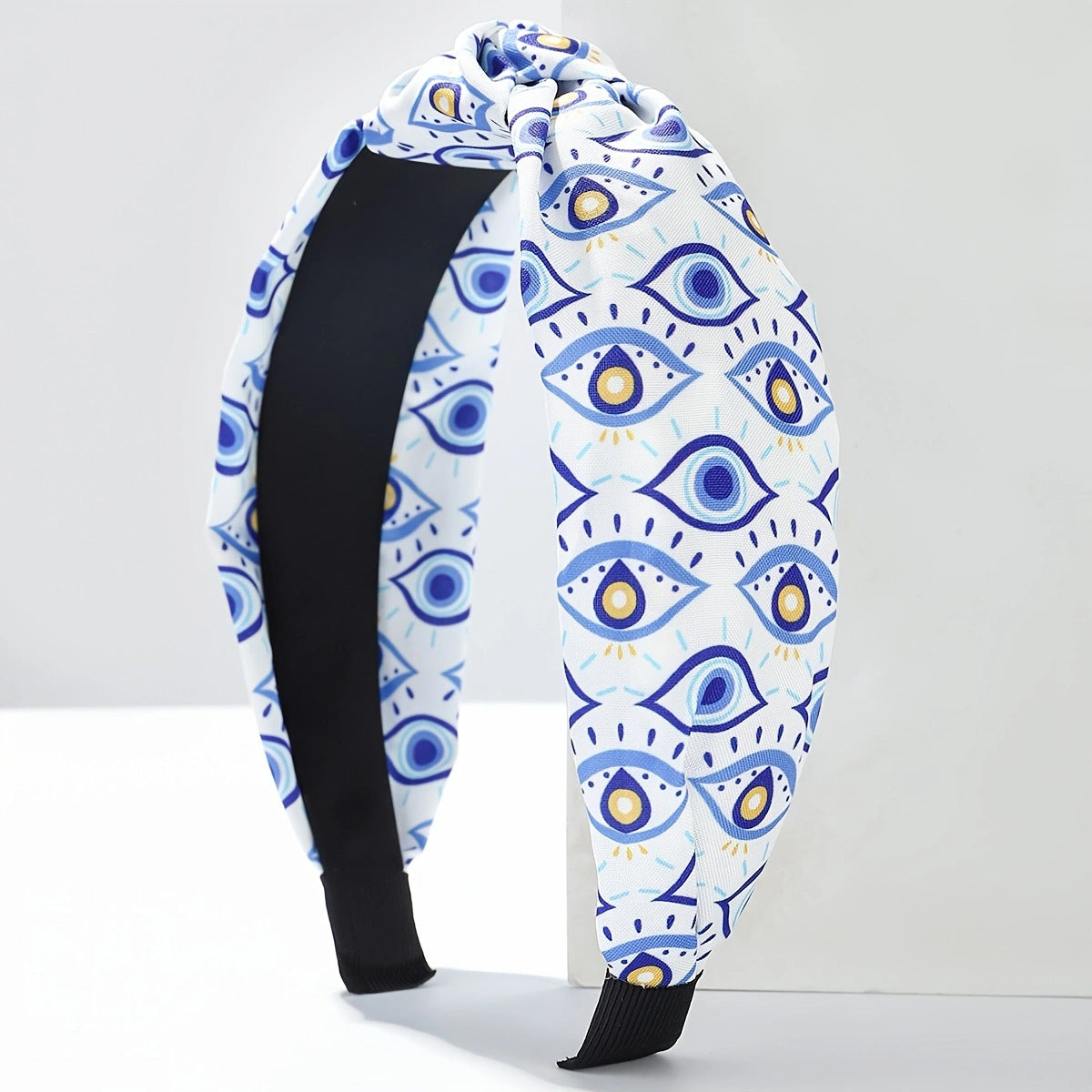 Wholesale Leopard Print Floral Chiffon Cross Elastic Headband