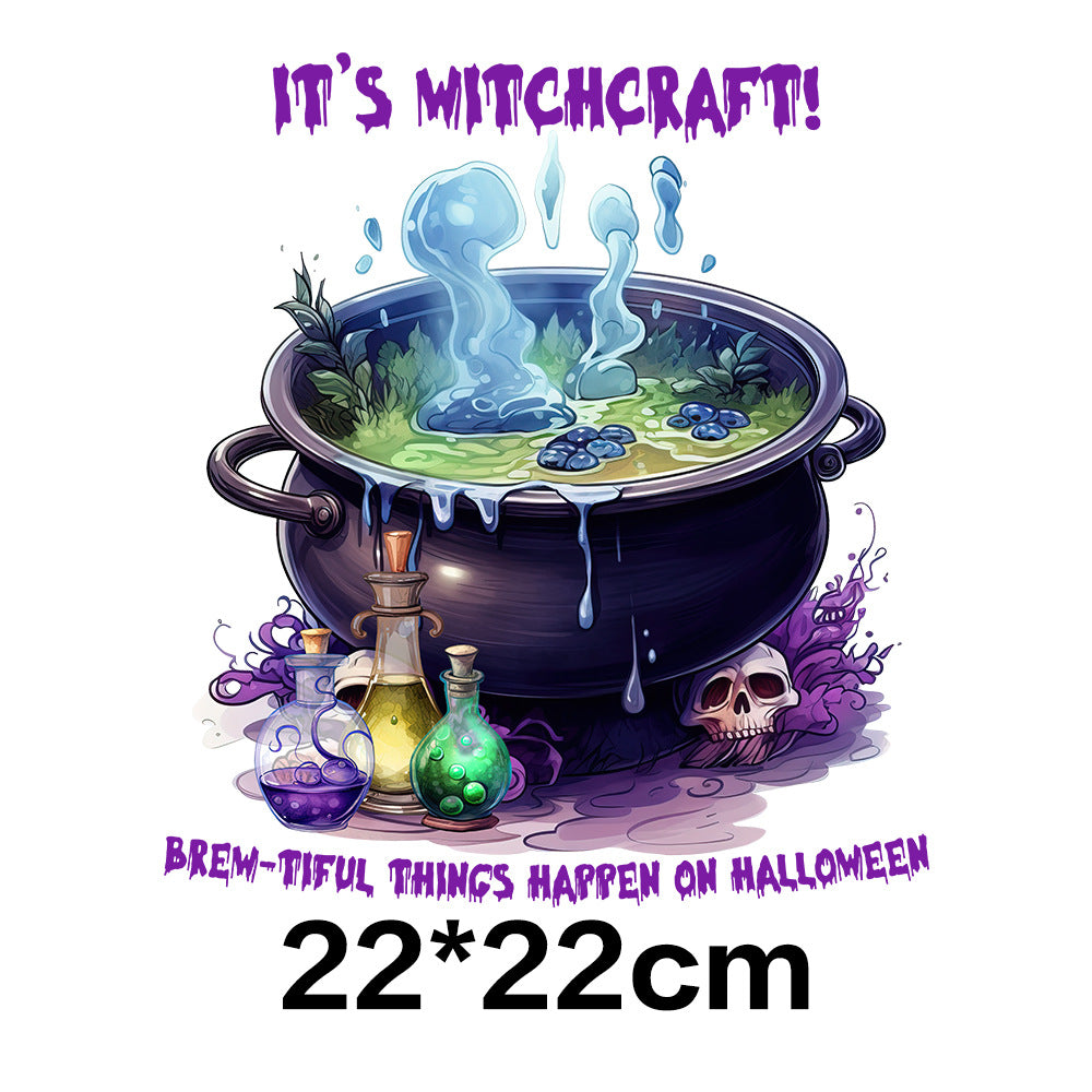 Wholesale 10pcs Pumpkin Witch Halloween UV DTF Ready to Press Transfers Wraps