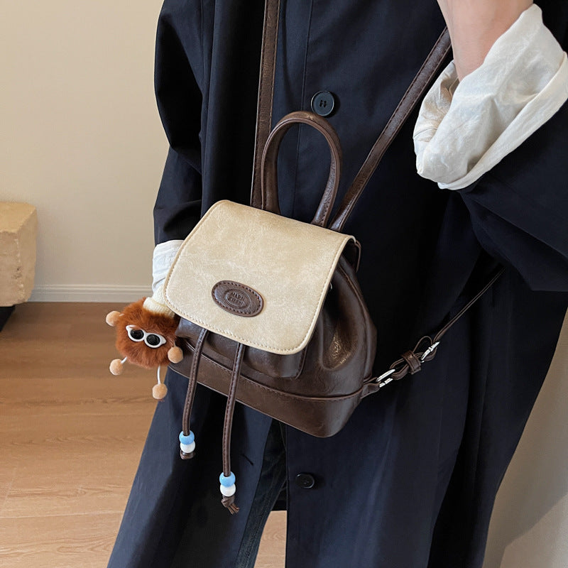 Wholesale 2023 Versatile Denim Stitching PU Backpack