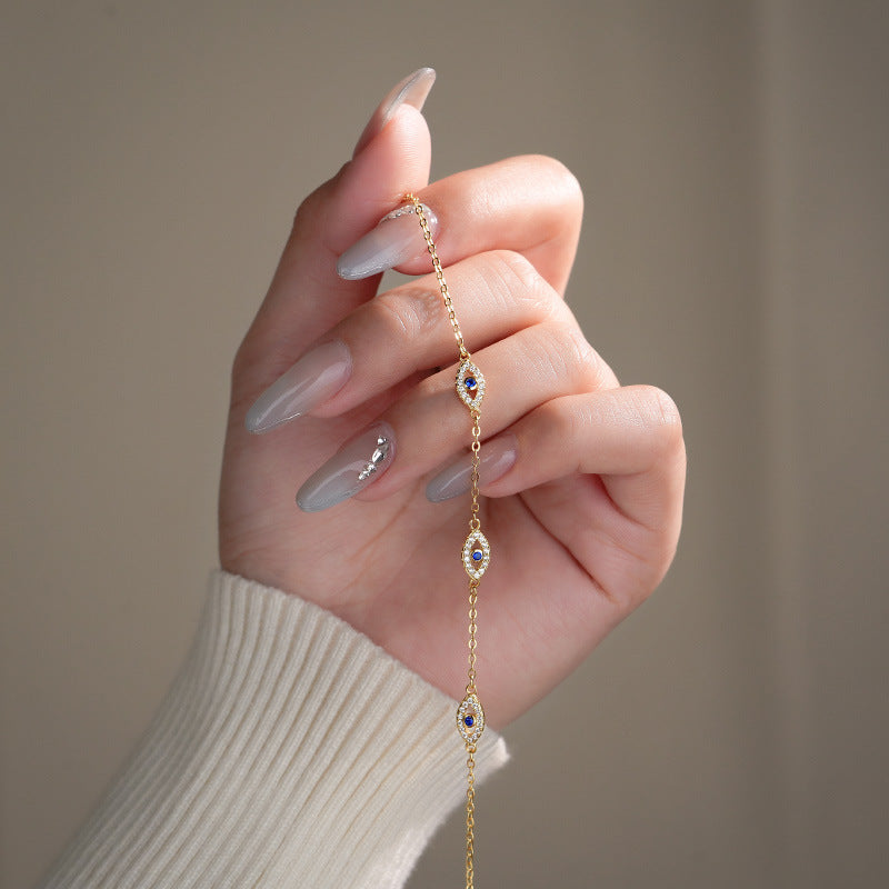 Wholesale Devil' s Eye Micro inlaid Zircon Necklace