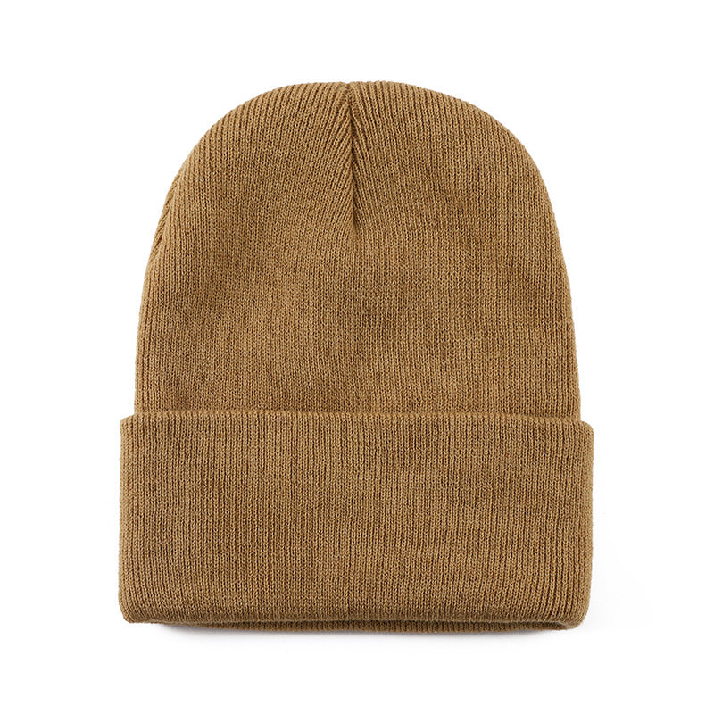 Wholesale Solid color knit hat  basic style beanie