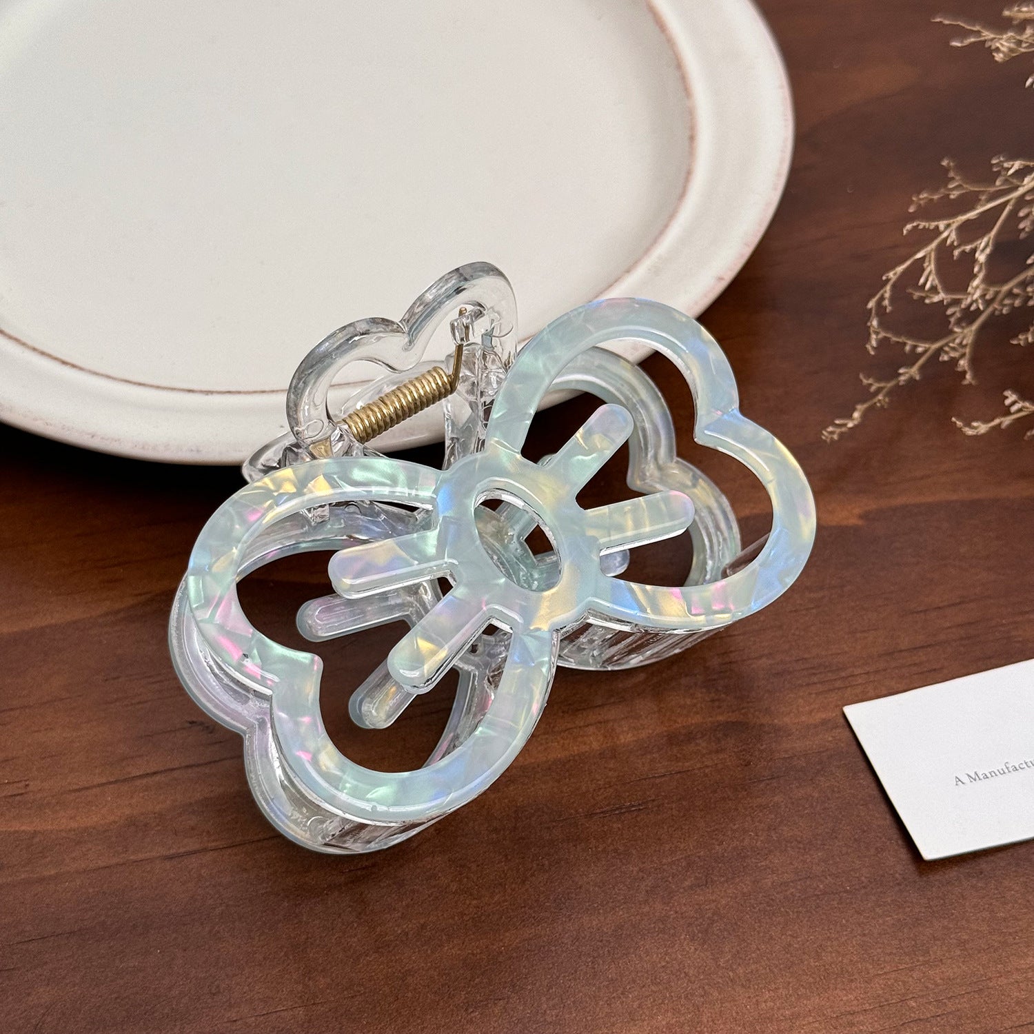 Wholesale Imitation Acetic Acid Cute Hollow Bow Sweet Girl Hairpin