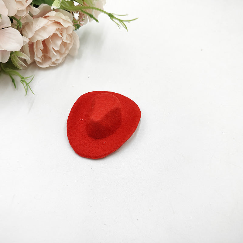 Wholesale Mini Cowboy Hat Felt Small Hat Cowboy Hat Doll Accessories