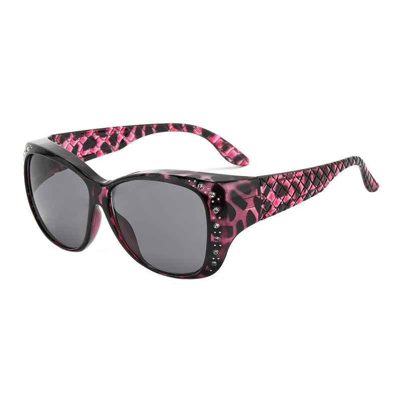 Wholesale Retro diamond studded polarized sunglasses