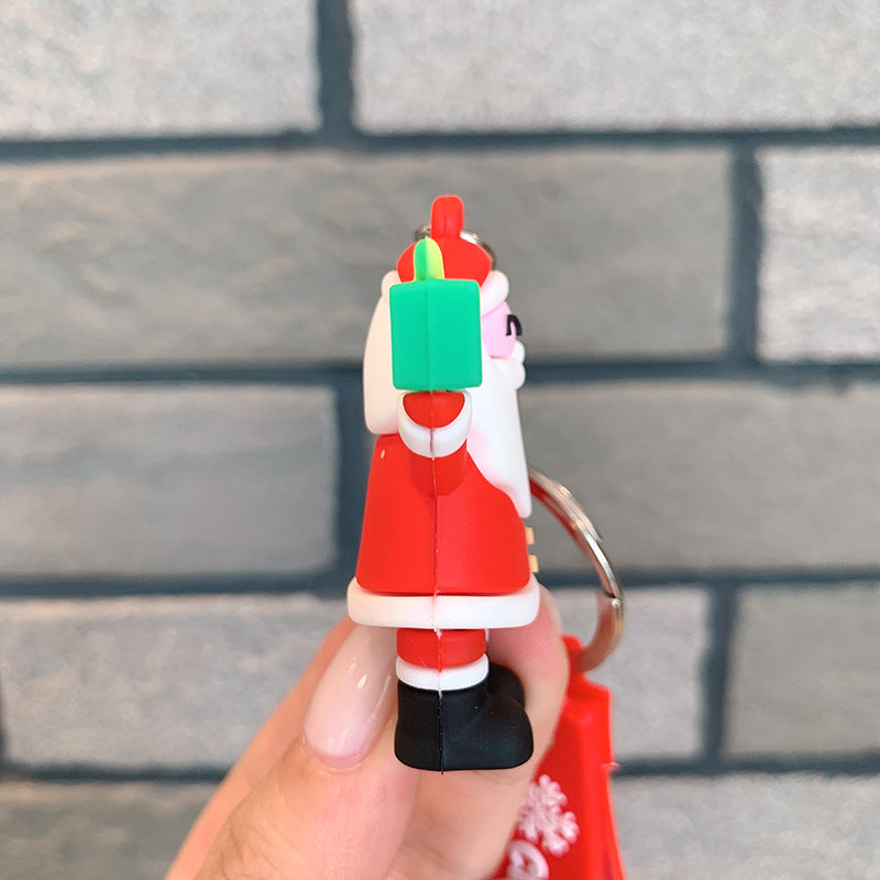 Wholesale Santa Claus Christmas Snowman Elk Silicone Keychain