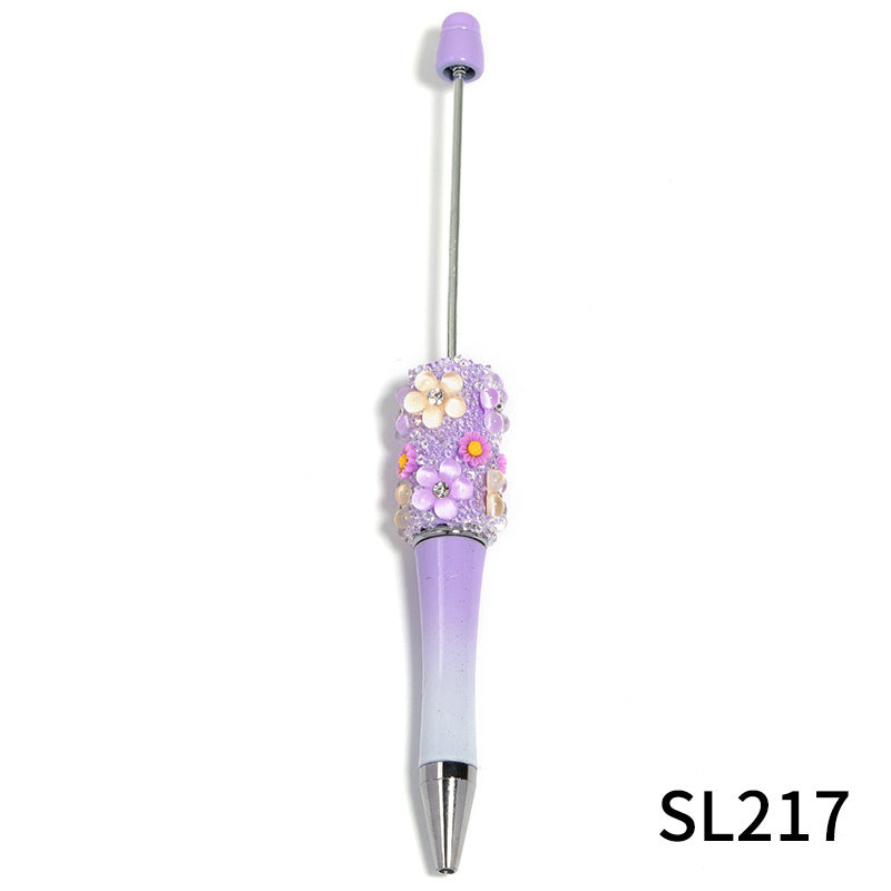 Wholesale 10pcs Beadable Pens Flower Baby's Breath Sugar Ballpoint Pen