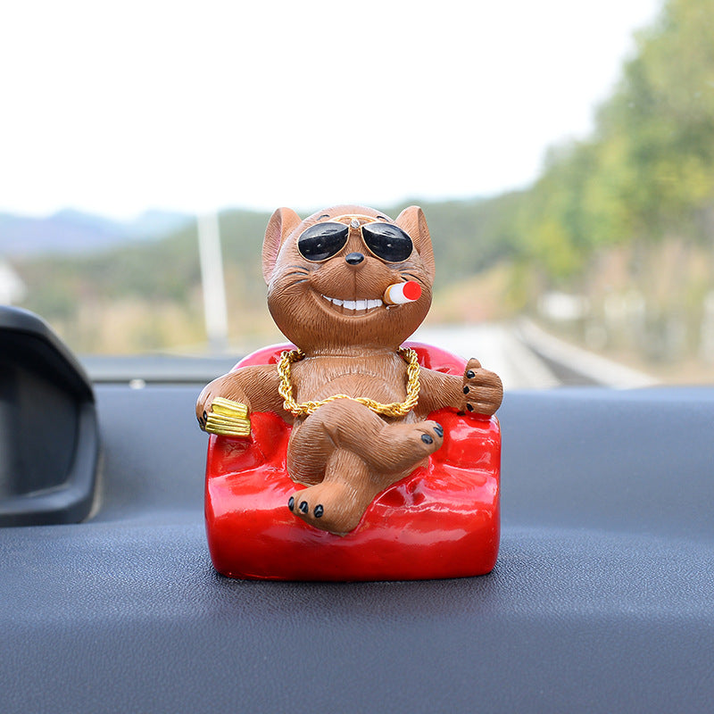 Wholesale Resin Simulation Sofa and Social Dog Car Accessories