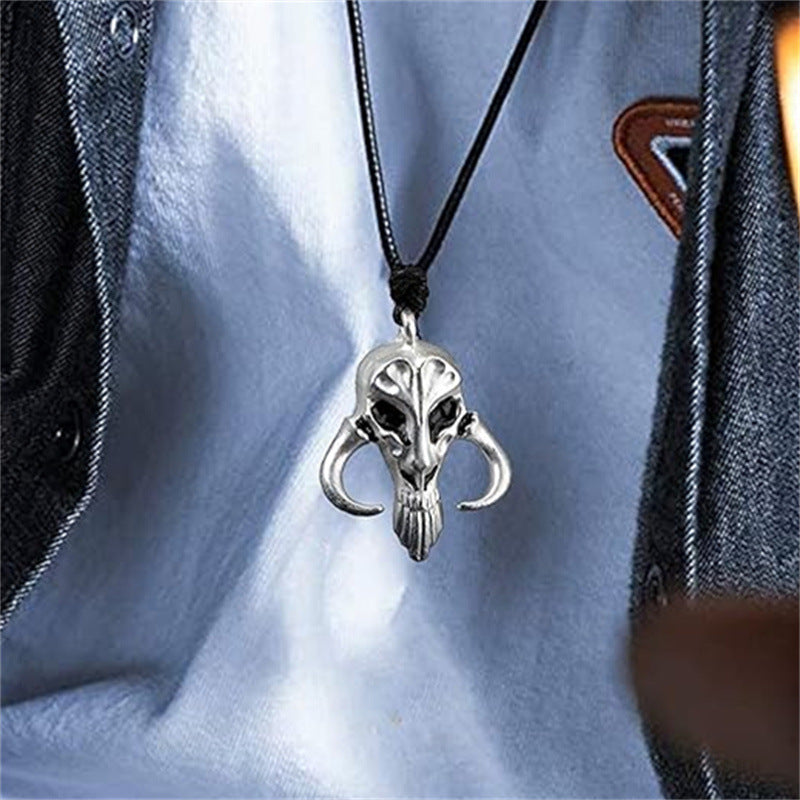 Wholesale Movie and TV Peripheral Retro Sheep Head Skull Creative Necklaces