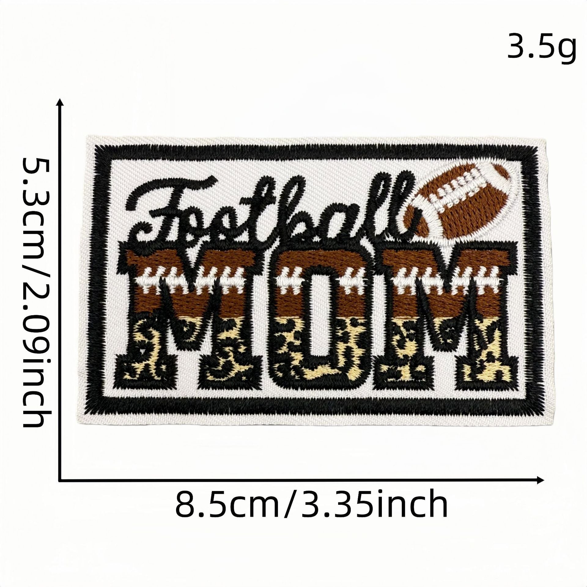 Wholesale Trendy Cartoon Rugby Embroidered Iron On Patches Leopard Print Decorative Applique DIY Craft Accessory