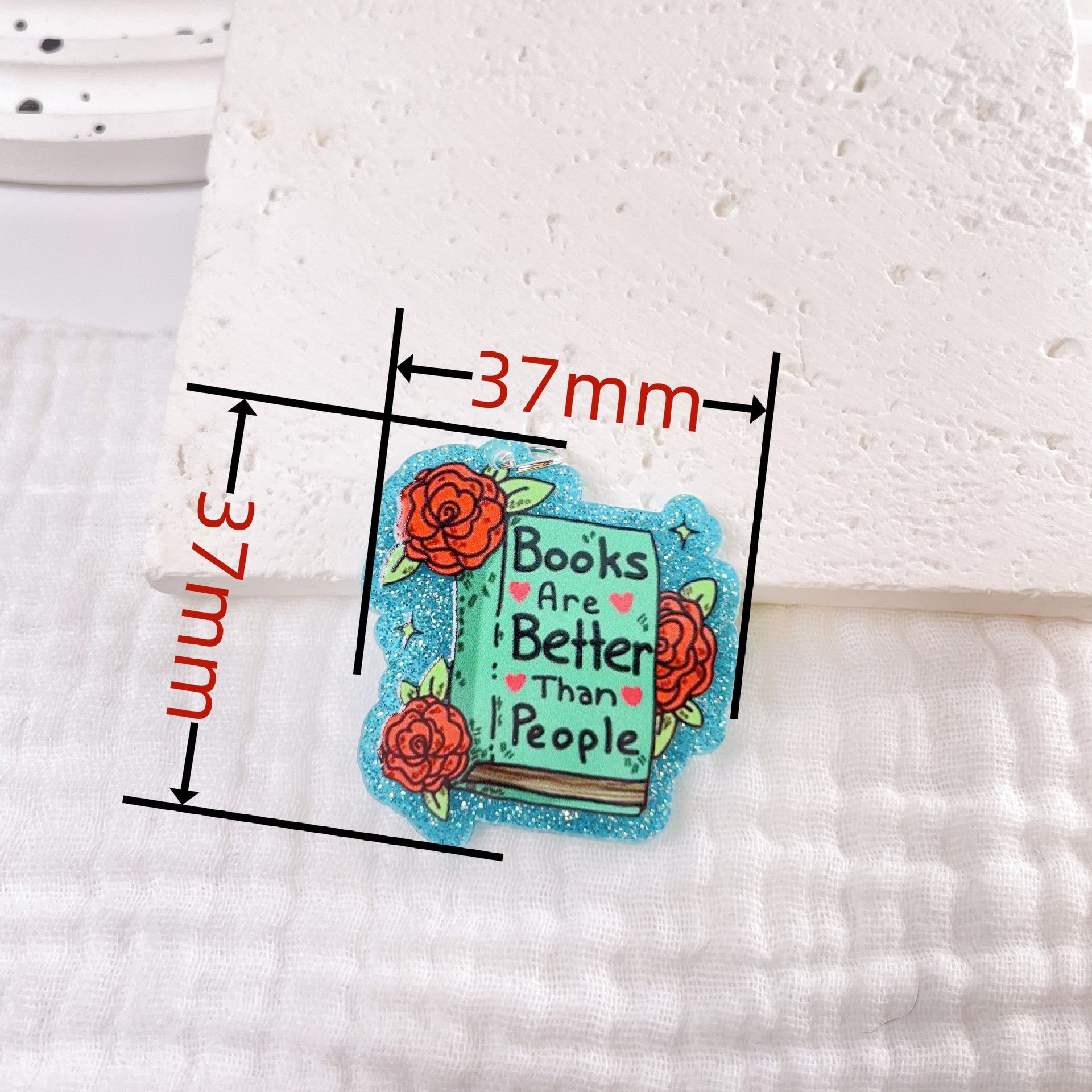 Wholesale 10pcs Acrylic Glitter Version of The Back-to-school Season Earrings Small Pendant DIY Accessories