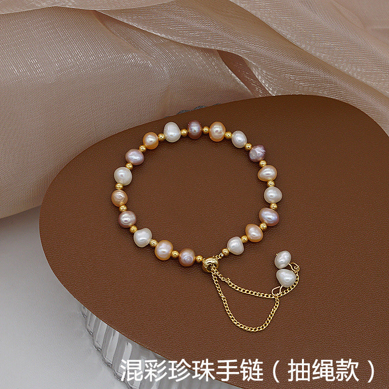 Wholesale of Jade Simple and Compact Pearls Bracelet
