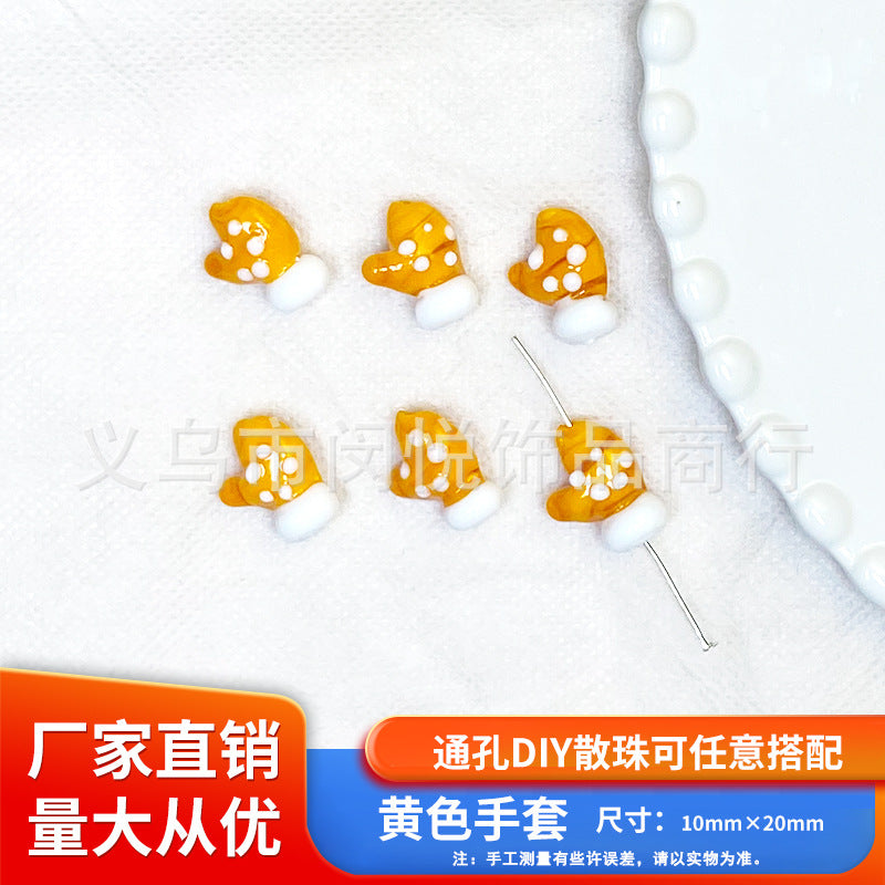 Wholesale 10pcs Snowman Christmas tree gingerbread man glass beads