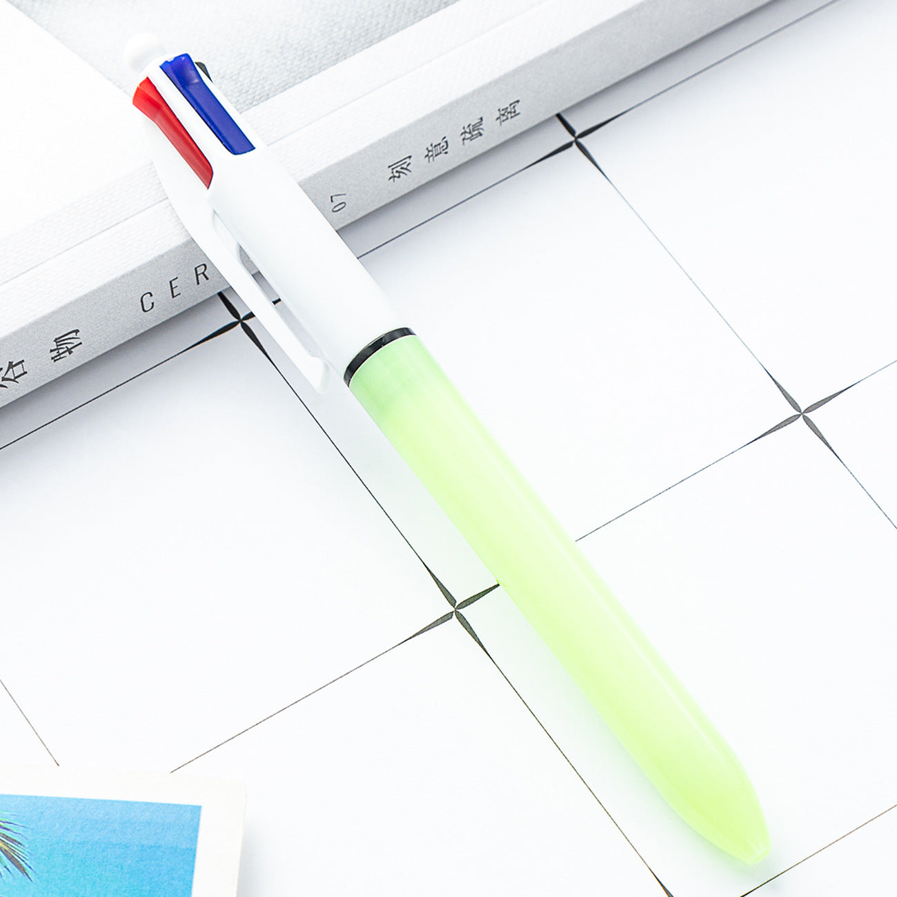 Wholesale Multi-color in-one Plastic Ballpoint Pen for Key Line Marking