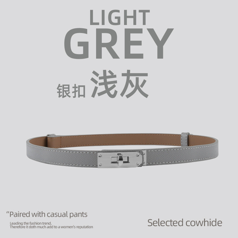 Wholesale Fine Genuine Leather Fashion Girdle Leather Belt with Dress Versatile Decoration