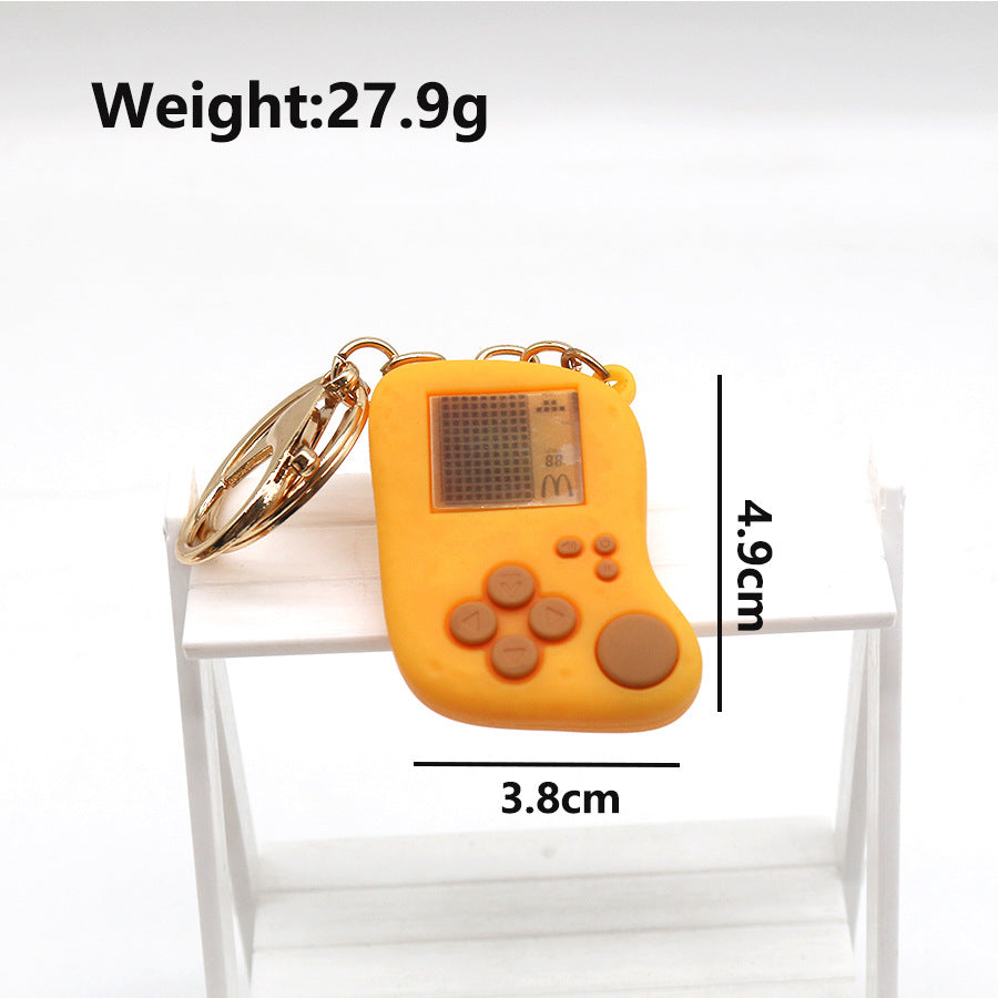 Wholesale Simulation Chicken McNuggets Tetris Game Machine Keychain