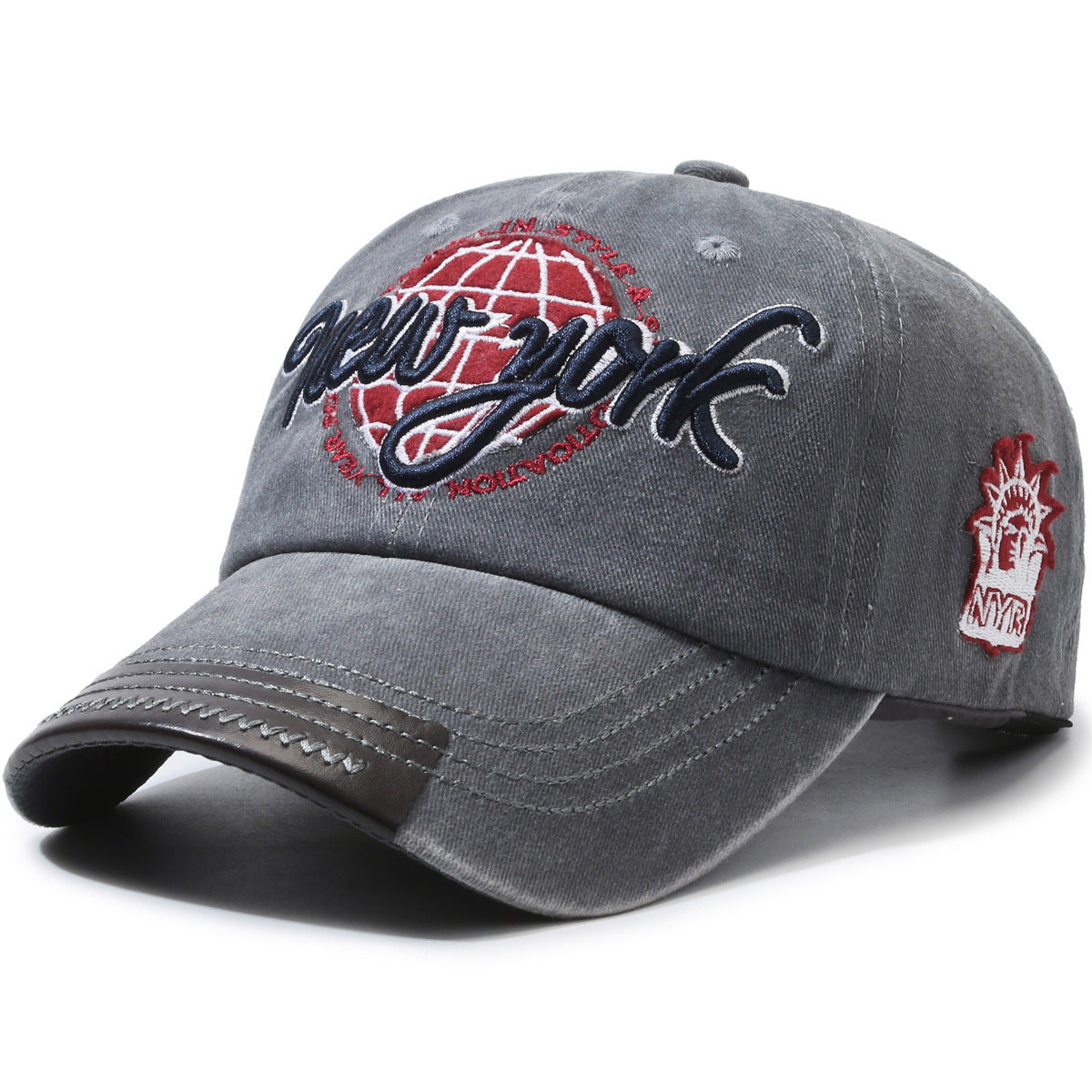 Wholesale Embroidered Washed Visor Baseball Cap