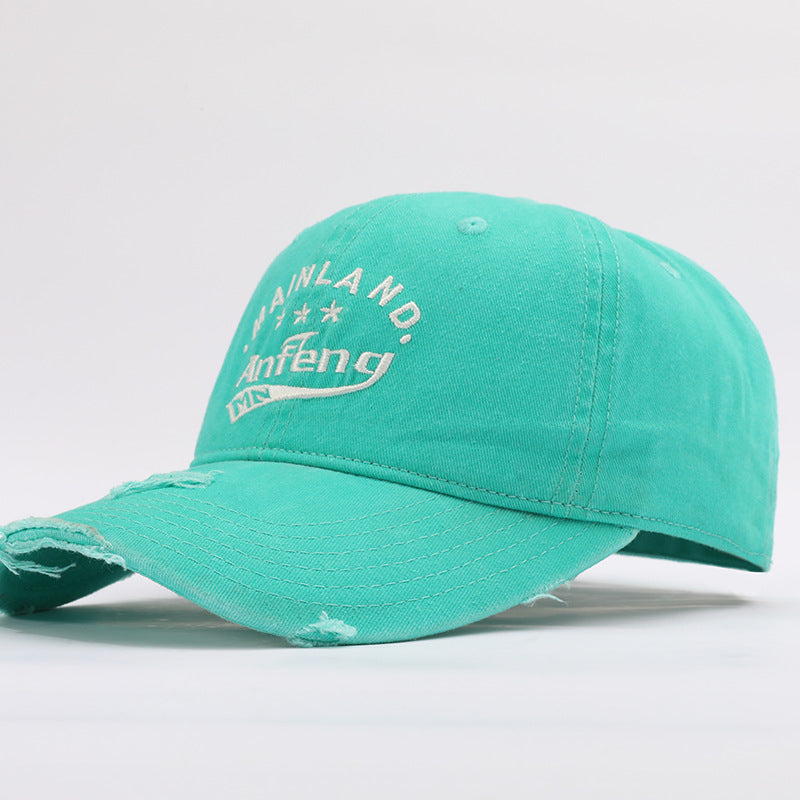 Wholesale Vintage Washed Embroidered Large Head Circumference Cotton Soft-topped Cap
