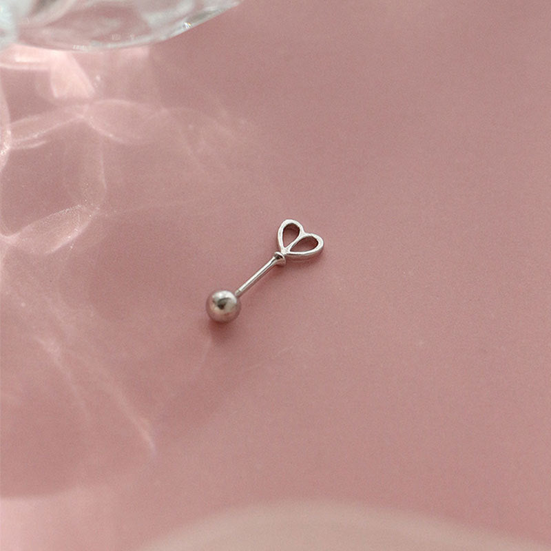 Wholesale 925 Silver Heart-shaped Screws Earrings
