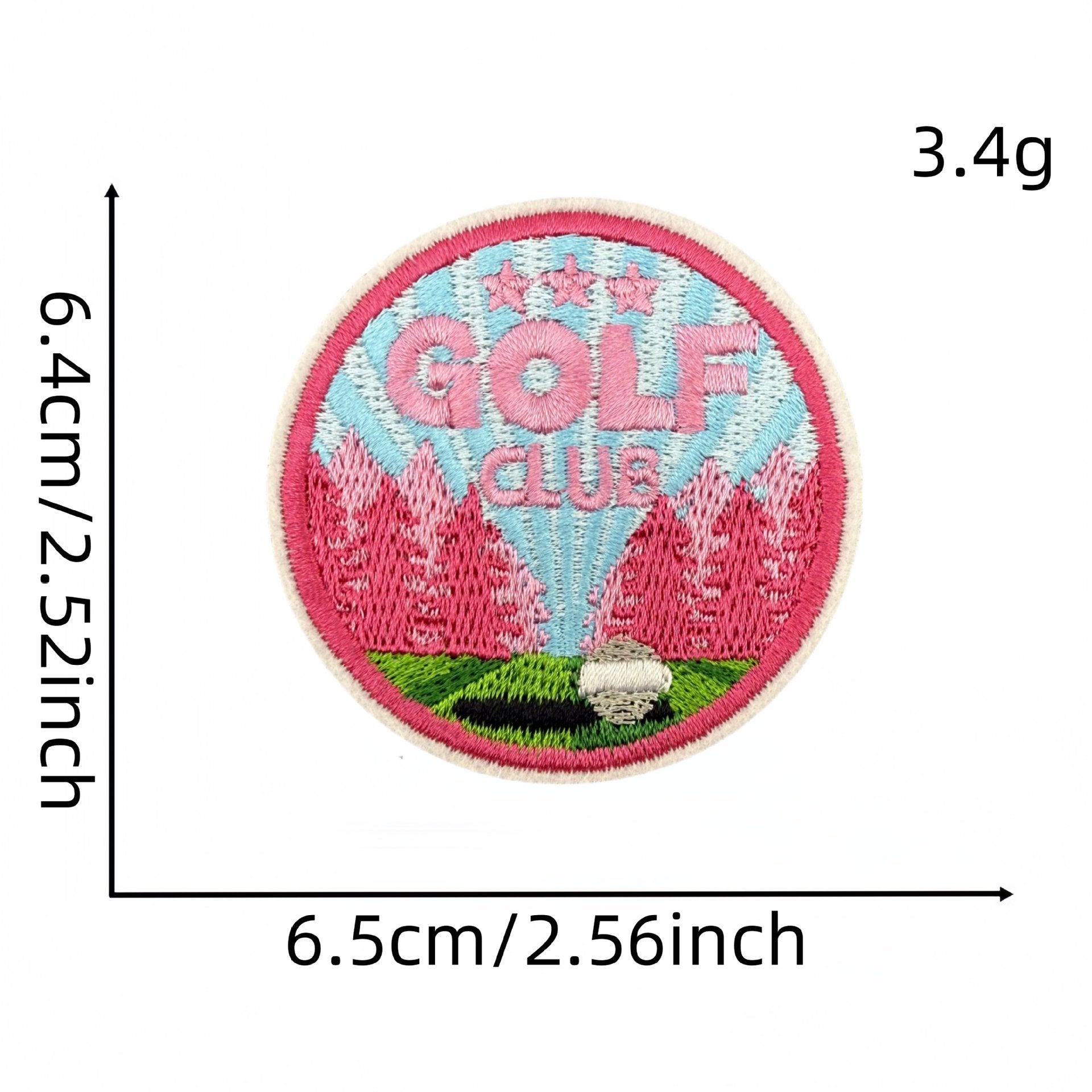 Wholesale Cartoon Sports Golf Pink Series Embroidery DIY Patches