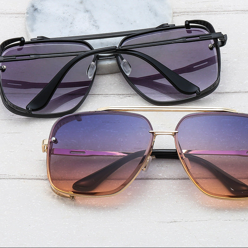 Wholesale Fashion Men' s and Women' s Metal Sunglasses Personalized Punk Style