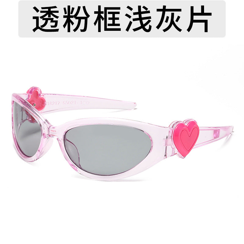 Wholesale Cute and playful oval frame full frame sunglasses