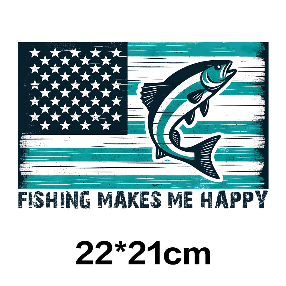 Wholesale Fishing UV DTF Ready to Press Transfers Wraps