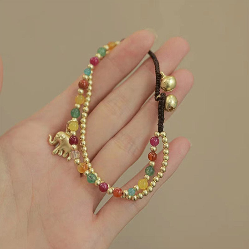 Wholesale Pendant Colorful Beads Braided Rope Bracelet