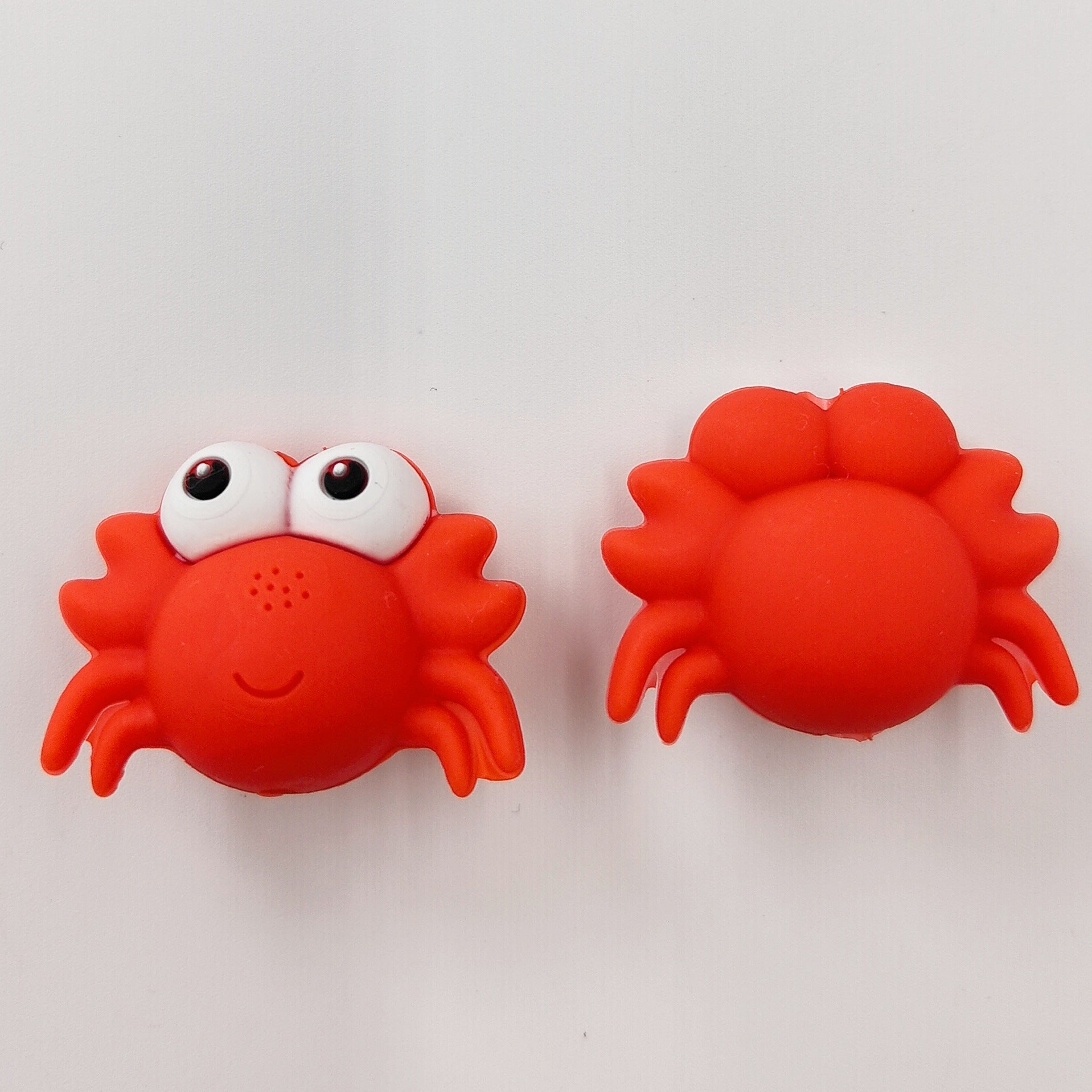 Wholesale 10cps 3D DIY Crab Cartoon Silicone Beads