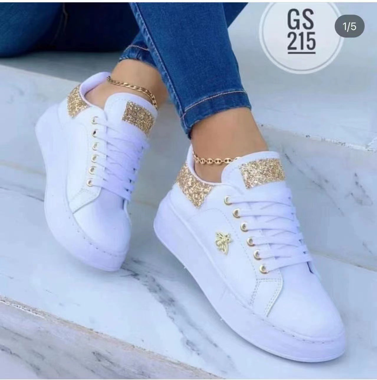 Wholesale Autumn PU Surface Waterproof Women's Butterfly Sneakers
