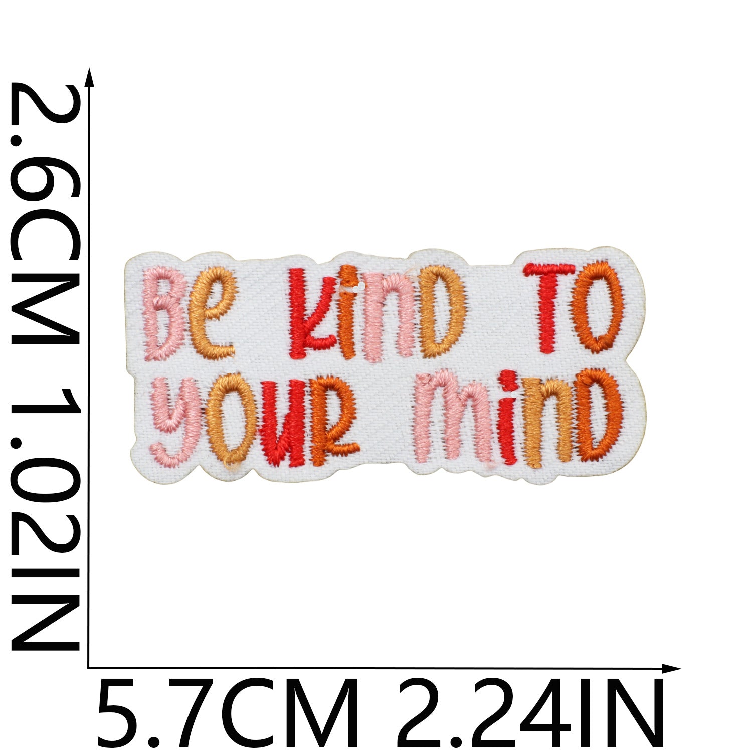 Wholesale Polyester Embroidered Patch Decorative Accent Inspirational Quote Love Yourself English Slogan Applique For Clothing Bags DIY Craft Stylish Fashion Accessory
